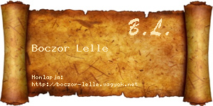 Boczor Lelle névjegykártya